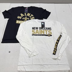 New Orleans Saints Shirt Mens XL Multi Color NFL Football 2 Pack Set Fanatics