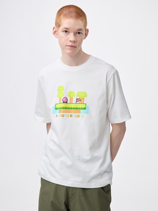 Kirby Nintendo Graphic T-Shirt (Size L) GU Japan