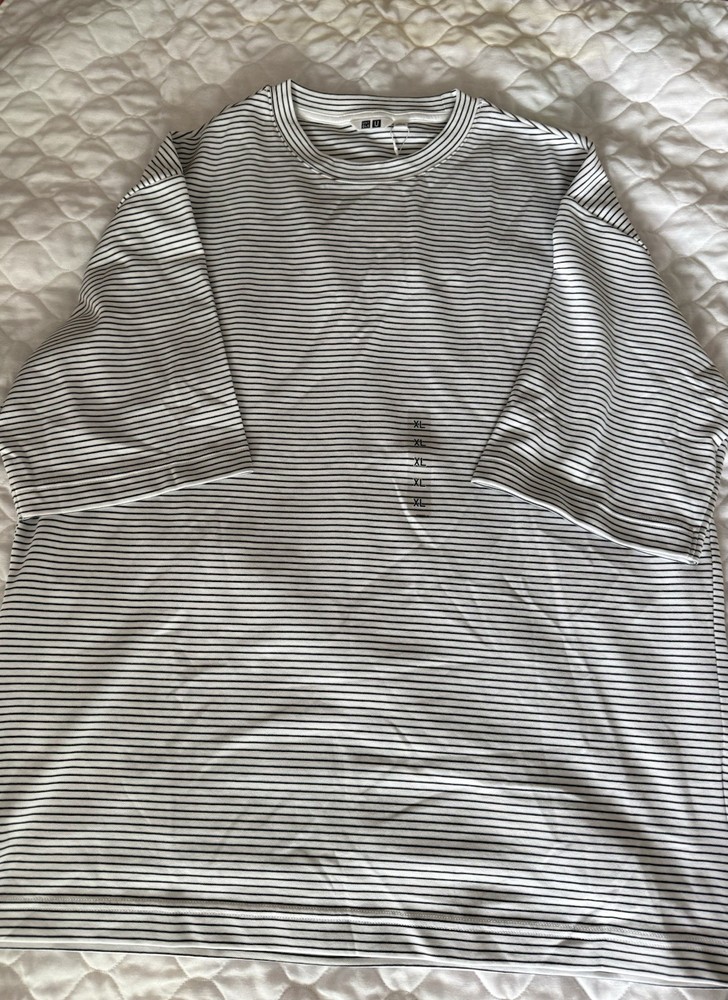 NWT Uniqlo U AIRism Oversized Striped Tee XL
