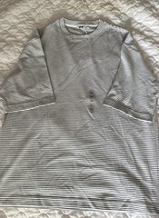 NWT Uniqlo U AIRism Oversized Striped Tee XL