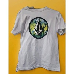 Volcom Men’s Circle Stone White Combo Short Sleeve T Shirt Small A120 New