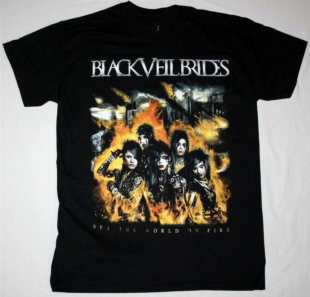 BLACK VEIL BRIDES SET THE WORLD ON FIRE Shirt Black Unisex S-5XL