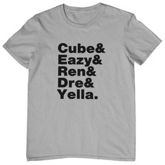 NWA BAND MEMBERS T-SHIRT – gangsta rap 2-pac snoop dre cube dr hip-hop music mc