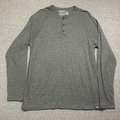 Faherty Cloud Cotton PIMA COTTON Henley Shirt Men’s Gray Long Sleeve – Size L