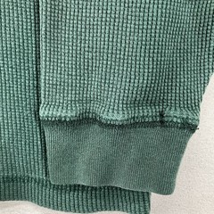 Vintage 90s Thermal Heavyweight Waffle Henley T-Shirt Men XL Hunter Green Y2k