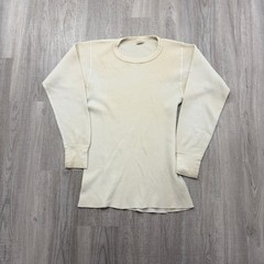 Vintage JE Morgan Thermal Shirt Men’s XL White 80s Waffle Knit Base Layer