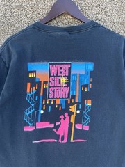 Vintage West Side Story T Shirt Black Size Large Double Sided
