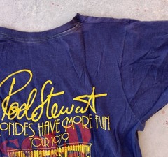 Vintage Rod Stewart Shirt 17×26 Blondes Have More Fun 1979 Tour 70s LA Forum