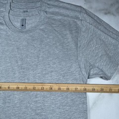Lot of 3 Next Level Unisex Premium Gray TShirts Plain Super Soft US Size S