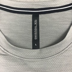 Ten Thousand Shirt Men Large Formal Gray Tee Long Sleeve Pullover Breathable L