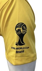 2014 FIFA World Cup Official License Yellow Green Brazil Brasil Neymar Shirt MD