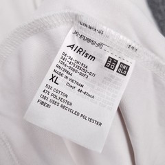 Uniqlo U T Shirt Mens XL Extra Large White Pullover Crew Neck Airism Recycled