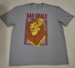 Disney’s Lion King Mens Dad Goals Mufasa & Simba Shirt New M, L, XL, 2XL