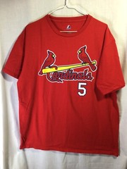 St Louis Cardinals #5 Albert Pujols MLB Licensed Large Cotton T Shirt