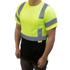 Hi Vis T Shirt Class 3 Work Safety Short Sleeve High Visibility -BFS8511/12