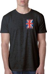 Buy Cool Shirts Union Jack Burnout T-shirt Pocket Print