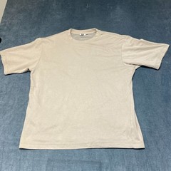 Uniqlo T Shirt Mens XL Beige Crew Neck Comfort Everyday Wear Summer Casual Tee