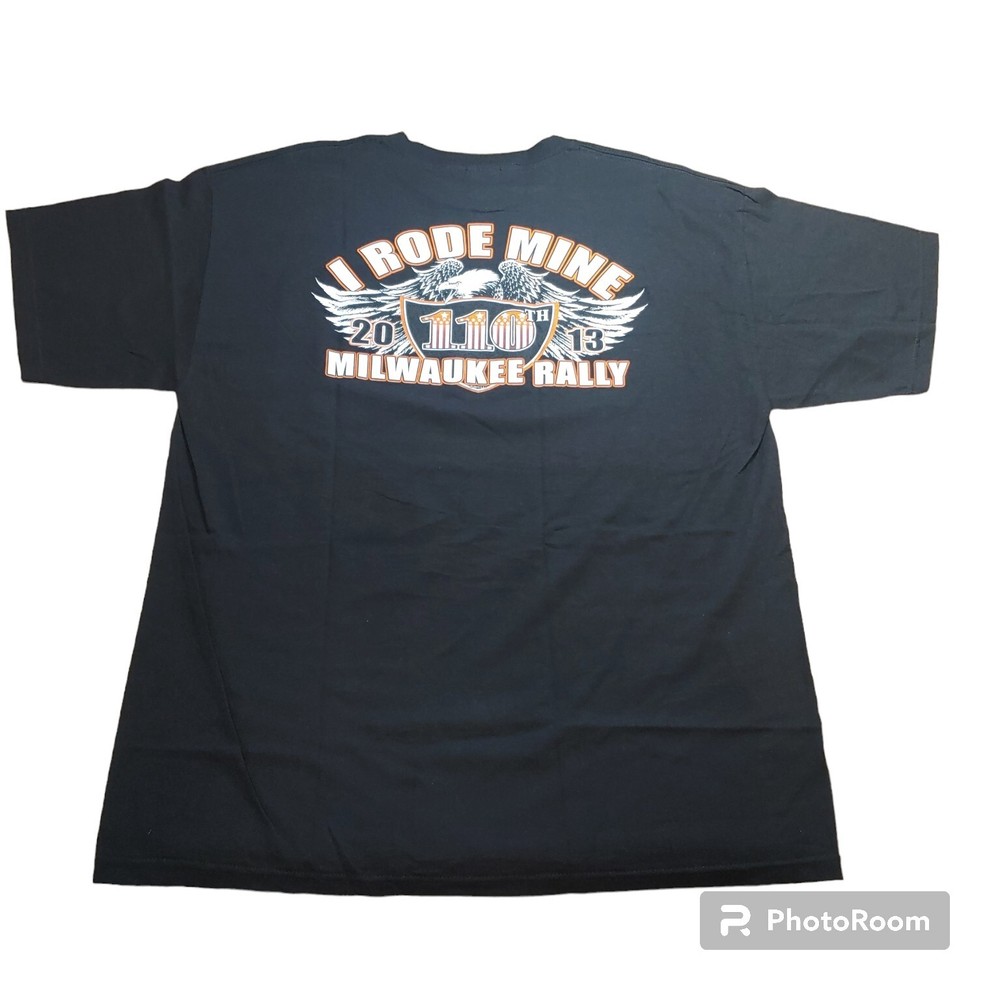 Hot Leathers Biker Tee XL I Rode Mine 110th Milwaukee Rally Screaming Eagle New