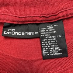 No Boundaries white dragon fire graphics red t shirt Men Size 2XL