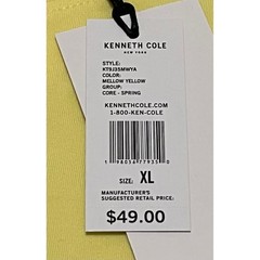 Kenneth Cole New York Mens XL Mellow Yellow Logo Graphic T-Shirt KT9J35MWYA NEW