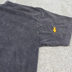 Old Navy Mens Large Graphic T Shirt Gray Mountain Cut Off Hem (see photo for fla