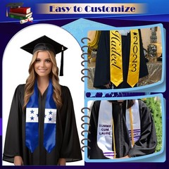 MoDooris 6 Pieces 70 Inch Graduation Stoles White 2026 Unisex Adult Graduatio…