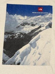 The North Face Shirt Mens 2XL White Never Stop Exploring Mountain Graphic Tee