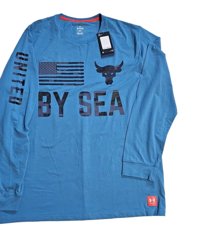 Under Armour Project Rock Veterans Day By Sea Long Sleeve T-Shirt Men’s Size XL