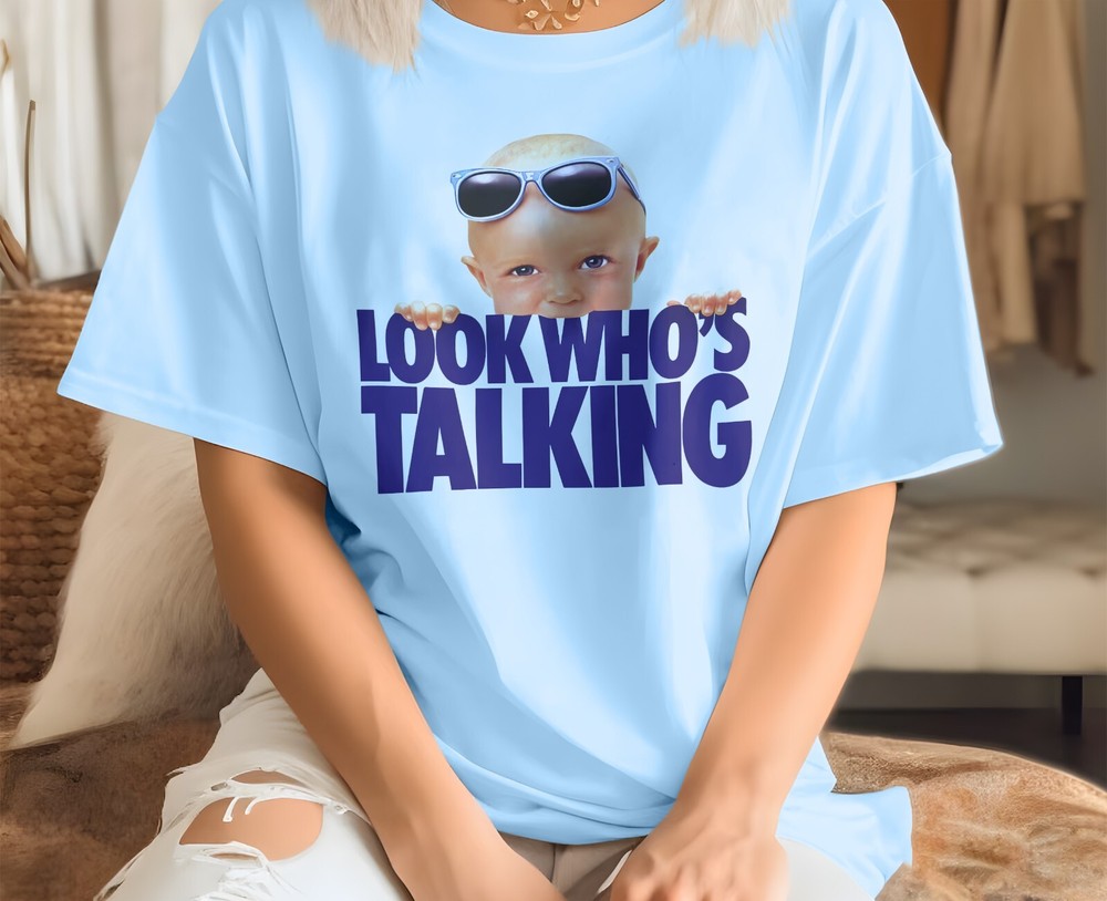 Look Who’s Talking V1 TShirt Vintage 8 colors TShirt DTG Print SIZE S-5XL