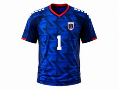 Cape Verde Blue Soccer Jersey Vozinha #1 Personalized Name Number Football Gift