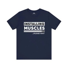 Round Neck Short Sleeve T-Shirt: Unisex Gym Exercise Motivation Print