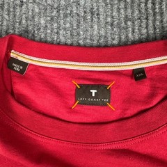 Left Coast Tee T Shirt Mens XXL Pima Cotton Crewneck Made in Peru Red