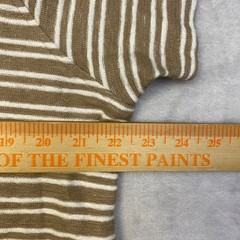 Common People Mens Striped T-Shirt Large Short Sleeve Casual Beige White
