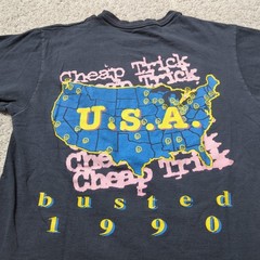 VTG 1990 Cheap Trick Busted Tour Shirt Mens M Rock Band Merch Single Stitch