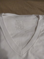 Friut Of The Loom Mens V-neck Tagless Layflat Collar White Size S 5 Pack