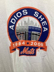 New 2008 NY New York Mets Final Season T Shirt Launch Adios Shea Stadium XL New
