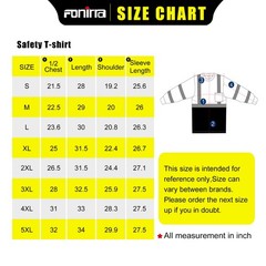 FONIRRA Safety Reflective High Visibility T Shirts for Men with Long Sleeve