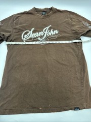 Sean John T-Shirt Men 2XL Brown Graphic Print Logo Embroidered ..#29914