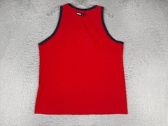 Tommy Hilfiger Jeans Shirt Adult Large Red Tank Sleeveless Scoop Nec Cotton READ