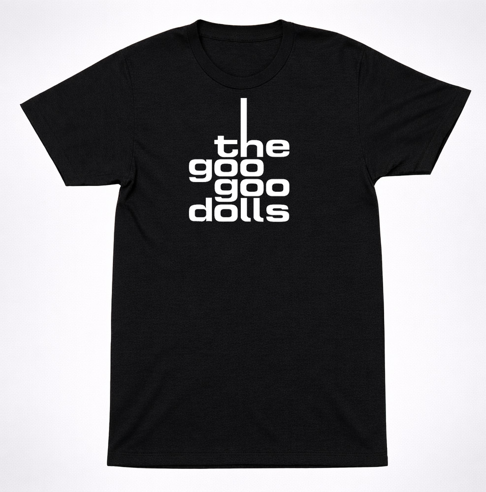 Goo Goo Dolls Logo Shirt Alternative Rock Band Minimal Black Graphic Shirt