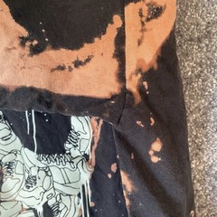 Vintage T-Shirt Skeleton Mens Medium Skull Sneakerhead Bleached Tie-Dye Grunge