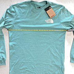NEW with tags Mens North Face aqua/teal Lg Long Sleeve Shirt 100% cotton