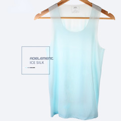 Mens Ice Silk Underwear Tank Top Shirt Sleeveless T-Shirt Sexy Wife Beater
