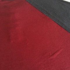 Hanes ComfortBlend Short Sleeve Red Henley Gray Raglan Tee Big Men 2XL