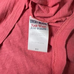 Lucky Brand Ron Puro Cubano Cane Rum Graphic Ringer Tee Mens M Retro Pink Red