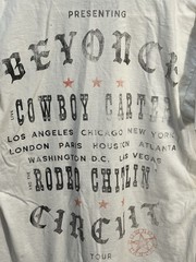 Beyonce Cowboy Carter Tour 2025 Official T-Shirt Rodeo Chitlin Merch Mens Medium