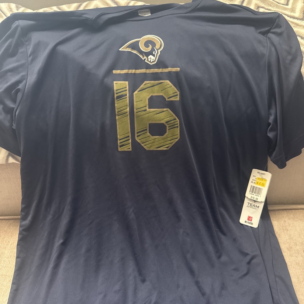 Los Angeles Rams Shirt Men’s Extra Large Blue Crew Neck Short Sleeve Goff NFL