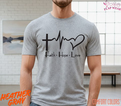 Unisex Faith Hope Love T-Shirt T shirt Men T shirt Women valanity day Romantic