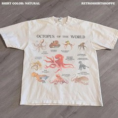 Octopus of The World Shirt, Octopus Shirt, Cephalopod t-shirt, ocean