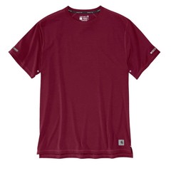 Carhartt Men’s LWD Relaxed Fit Short-Sleeve T-Shirt, Dark Red, Size Small